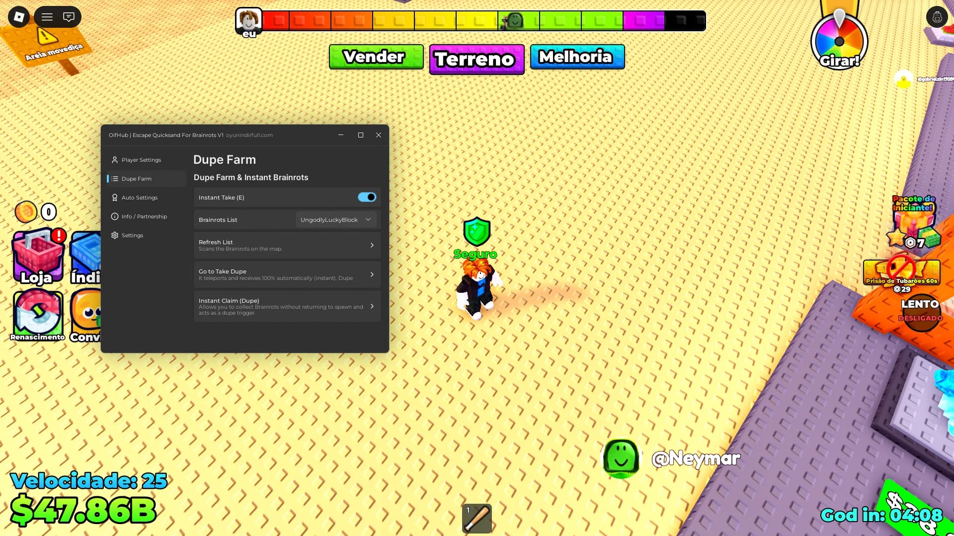 Escape Quicksand for Brainrots Script | Auto Farm, Auto Dupe, Auto Speed & Fly - Mobile & PC 2026 thumbnail